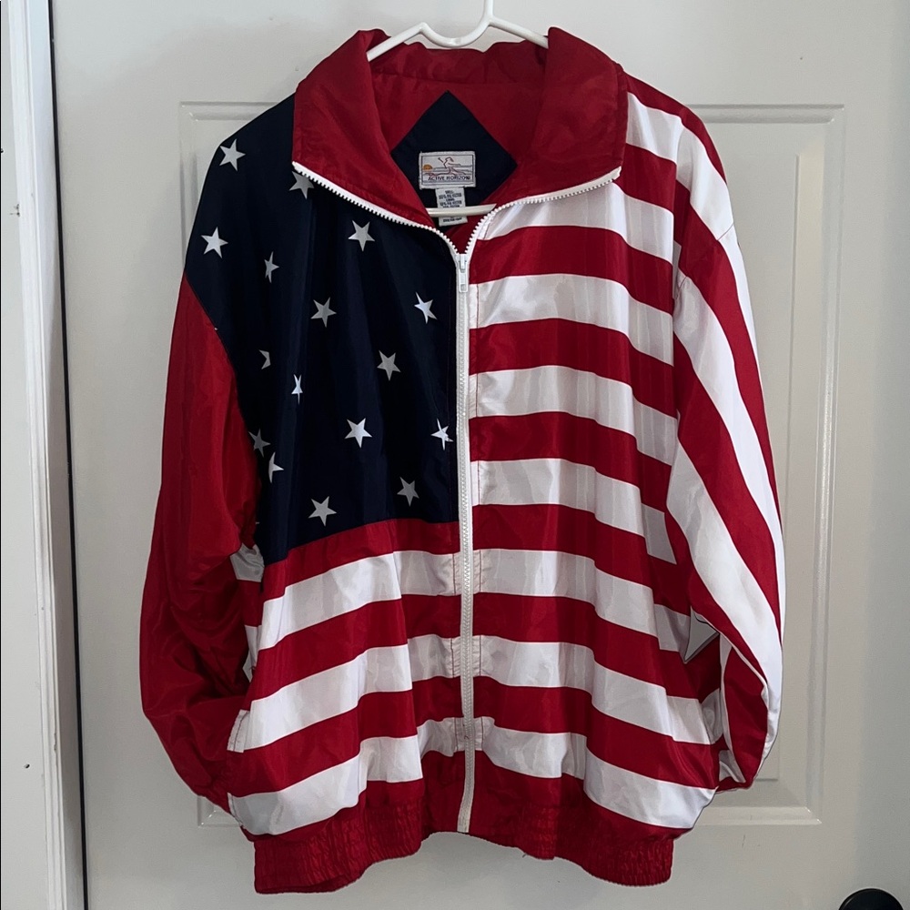 Vintage Patriotic Windbreaker